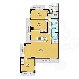 大森アイリス参番館 3LDKの間取図画像