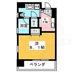 共同ハイツ西大須 1Kの間取図画像