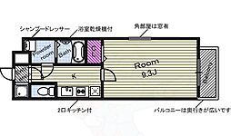ルクレ新栄レジデンス 1Kの間取図画像