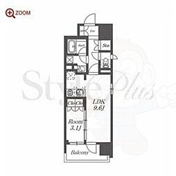 OPUSRESIDENCENAGOYASTATION 1LDKの間取図画像