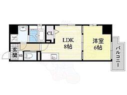 HF名駅北レジデンスEAST 1LDKの間取図画像