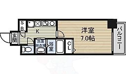 フローライト上前津 1Kの間取図画像