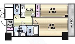 セイワパレス丸の内駅前プレミア 2Kの間取図画像