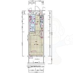 プレサンス上前津グレース 1Kの間取図画像
