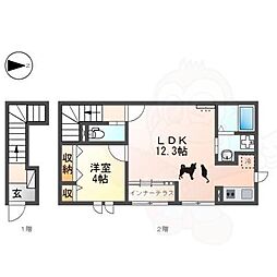 ピュアパーク22 1LDKの間取図画像