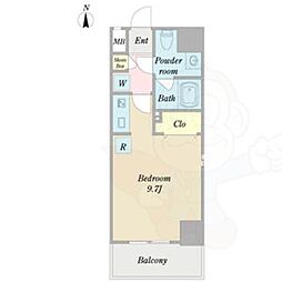 プレディアスタイル名古屋 ワンルームの間取図画像