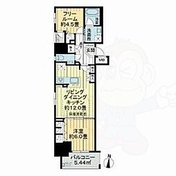 プレサンスロジェ名古屋久屋大通公園 1SLDKの間取図画像