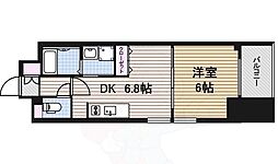 エステムプラザ名古屋駅前プライムタワー 1DKの間取図画像
