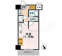 CROESUSRESIDENCE枇杷島 ワンルームの間取図画像