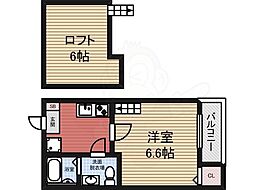 アビー・ロード 1Kの間取図画像