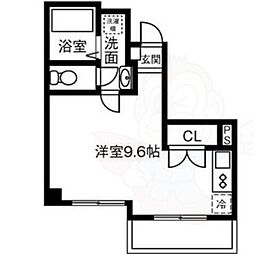 リエス千代田橋 ワンルームの間取図画像
