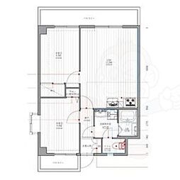 レジデンス代官町スクエア 2LDKの間取図画像
