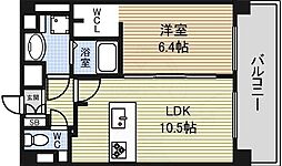 プレサンス名古屋STATIONビジュ 1LDKの間取図画像