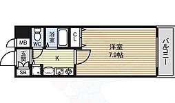 プレサンス栄メディパーク 1Kの間取図画像