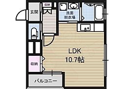 マリアロッソ天神山 ワンルームの間取図画像