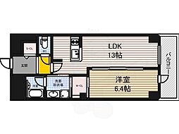 グランルクレ新栄ウエスト 1LDKの間取図画像