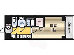 プレサンスNAGOYAファスト 1Kの間取図画像