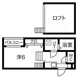 ブライト鶴舞 1Kの間取図画像