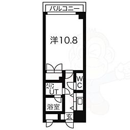ヴェルシェーヌ桜橋 1Kの間取図画像