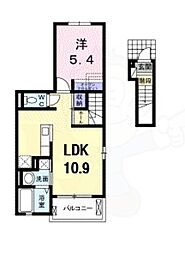 サンビリン 1LDKの間取図画像