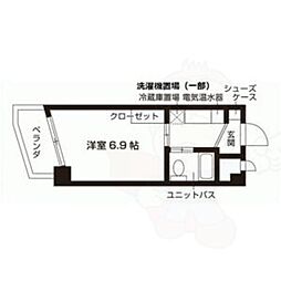 SH丸の内 1Kの間取図画像