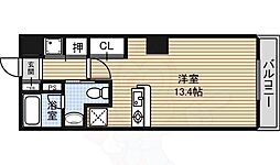グレンパーク中島 ワンルームの間取図画像