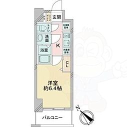 アステリ鶴舞テーセラ 1Kの間取図画像