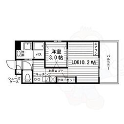 アビタシオン名駅南 1LDKの間取図画像
