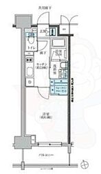TENAS池下 1Kの間取図画像