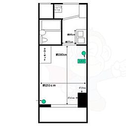 シティパルナゴヤ 1Kの間取図画像