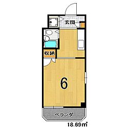アーバンレジデンス 1Kの間取図画像