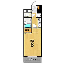御池サンハイツ 1Kの間取図画像