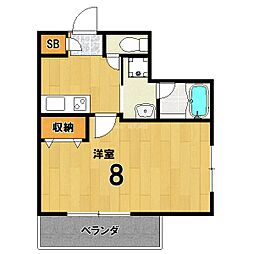 Succeed堀川一条 1Kの間取図画像