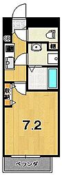 ウィル室町 1Kの間取図画像