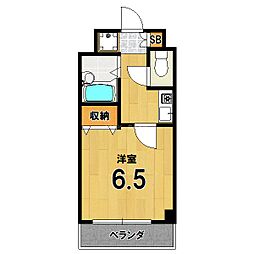プレサンス京都二条城前 1Kの間取図画像