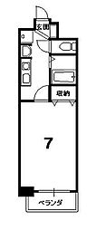 スワンズ京都西陣 1Kの間取図画像