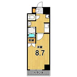 アンボワーズ 1Kの間取図画像