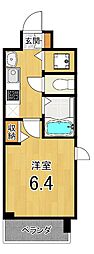スワンズ京都七条リベルタ 1Kの間取図画像