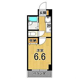 コンフォート桃山 1Kの間取図画像