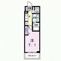 京都市北区大宮北林町アパート 1Kの間取図画像
