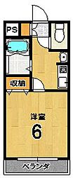 アメニティハウス3 1Kの間取図画像