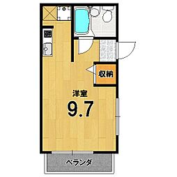 カサプラタ・ドド ワンルームの間取図画像