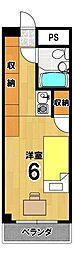 コーポ樋ノ口 ワンルームの間取図画像