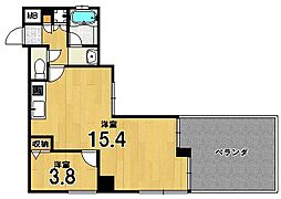 SunPalace里ノ前 1LDKの間取図画像