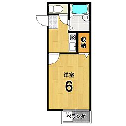 サンモール 1Kの間取図画像