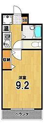 ソレイユ 1Kの間取図画像