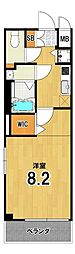 ベラジオ雅び京都洛北ガーデン 1Kの間取図画像