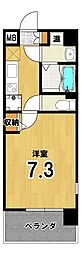 三条ヴィラさわだ 1Kの間取図画像