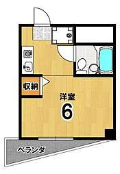 エルペキーニョ 1Kの間取図画像