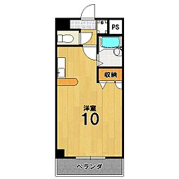 シュライン岡崎 ワンルームの間取図画像